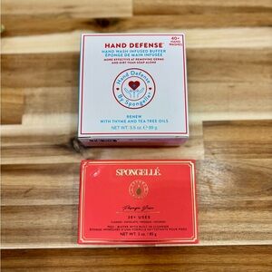 Spongelle Hand Defense and Papaya Yuzu Set - Red and White